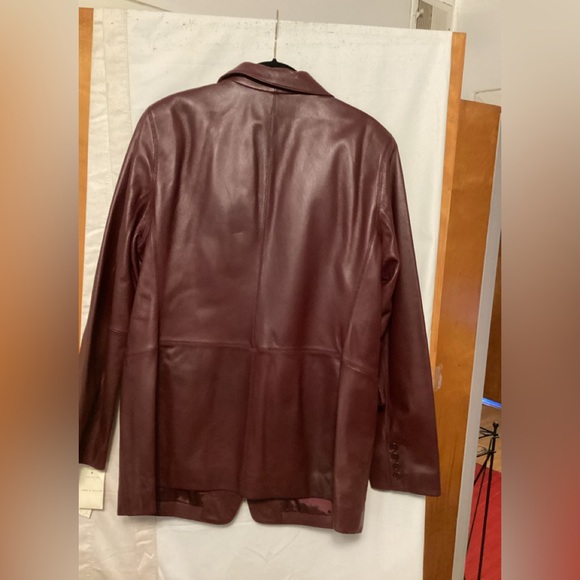 LORD AND TAYLOR LEATHER BLAZER SZ 16 NWT # blazer # leather # soft - Picture 4 of 8
